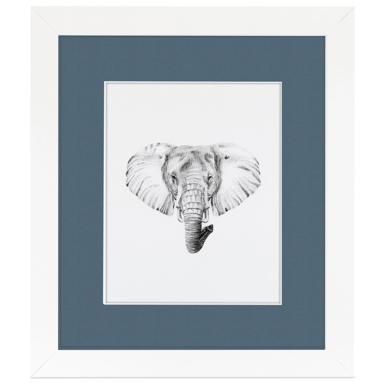 ArtToFrames 21x25" Matted Picture Frame with 17x21" Single Mat Photo Opening Framed in 1.25" White and 2" Mat (FWM-3966-21x25)